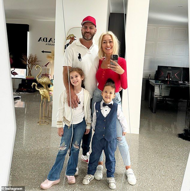 Yummy Mummies star Iva shares her children Milana and Stefan with her husband Steven Joe Marra (all pictured)