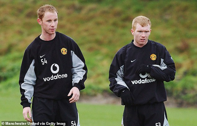 Scholes was loyal to his teammate from the class of '92, Nicky Butt (left), even placing Butt above himself