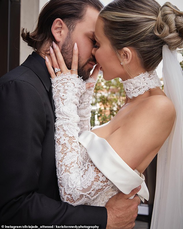 Olivia's glamorous wedding, held in June at the five-star Bulgari Hotel in London's Knightsbridge, included a £30,000 bespoke lace-sleeved wedding dress by designer Galia Lahav, 10,000 roses and a 10-tier cake. The star later admitted that the entire event cost the couple £200,000.