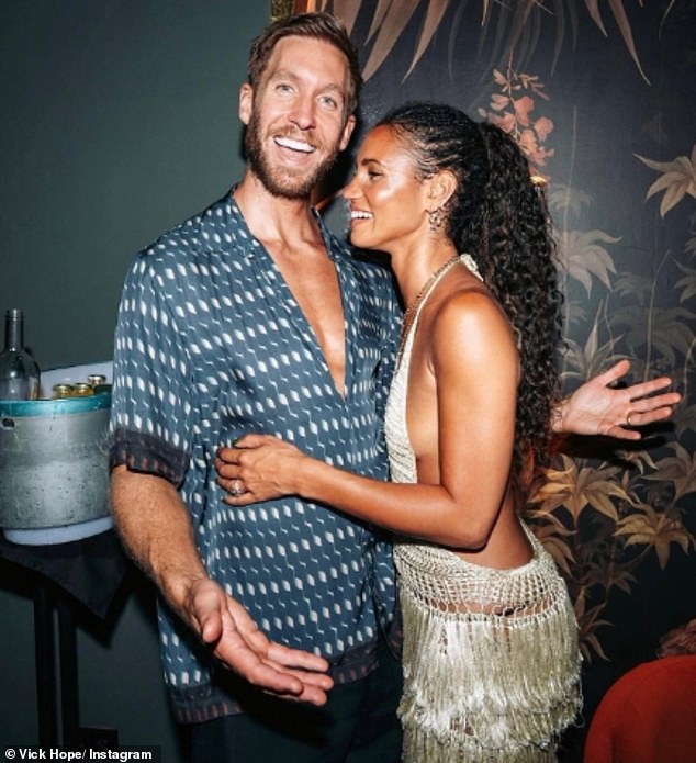 Vick Hope looked more in love than ever with her husband Calvin Harris as she shared a glimpse of her summer so far with a series of long photos