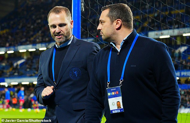 Maresca believes he is 'exactly' what technical directors Paul Winstanley (left) and Laurence Stewart (right) were looking for to take the club forward