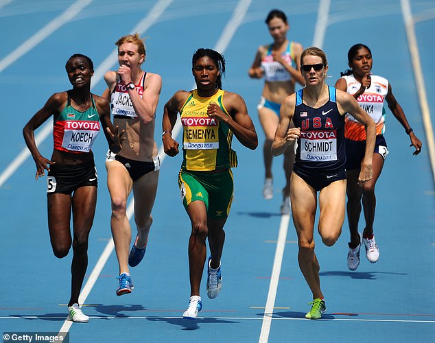 Semenya (center), an Olympic gold medalist, has a DSD called 5-alpha-reductase deficiency, which means she has the male XY chromosomes and produces higher levels of testosterone than normal for women