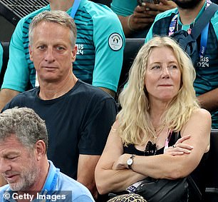 Skateboarder Tony Hawk and his wife Catherine Goodman were also in attendance