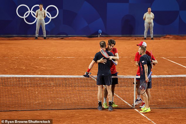 Murray also received a hug from Taylor Fritz, who is currently ranked 12th in the ATP singles rankings