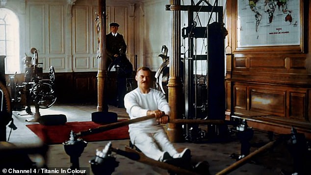 Browne also took photos of the ship's fitness room, which was even open to children on some afternoons