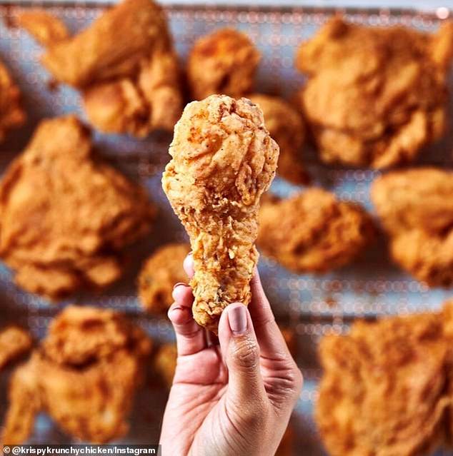 Pictured: A chicken thigh from Krispy Krunchy Chicken