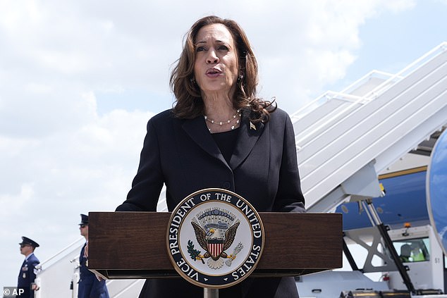 Harris, seen here Thursday in Houston, is now the heir apparent — a fact Biden has apparently embraced with both hands, despite his initial hesitation.