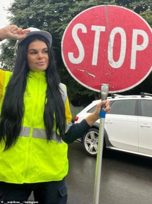 This comes after glamorous Australian traffic warden Anjelica Langton (pictured) spoke to Daily Mail Australia about what life is really like as an attractive lollipop lady working the roads of Mullumbimby, in the Northern Rivers region of New South Wales.