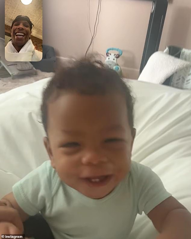 A$AP Rocky shared screenshots of FaceTime calls with his baby son