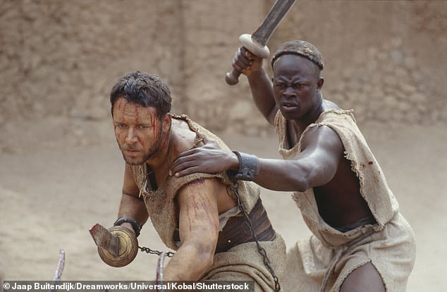 The actress joined Gladiator star Djimon Hounsou (pictured with Russell Crowe) on Monday and Tuesday to film scenes Down Under, according to The Herald Sun