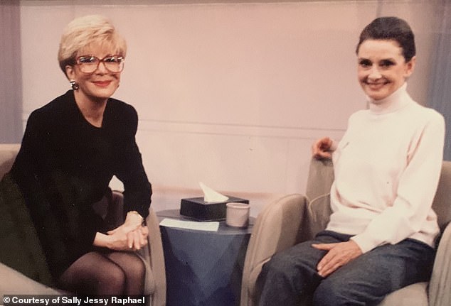 Her eponymous talk show ran at the height of tabloid talk shows in the 80s and 90s and lasted 20 seasons. She is seen here with Audrey Hepburn