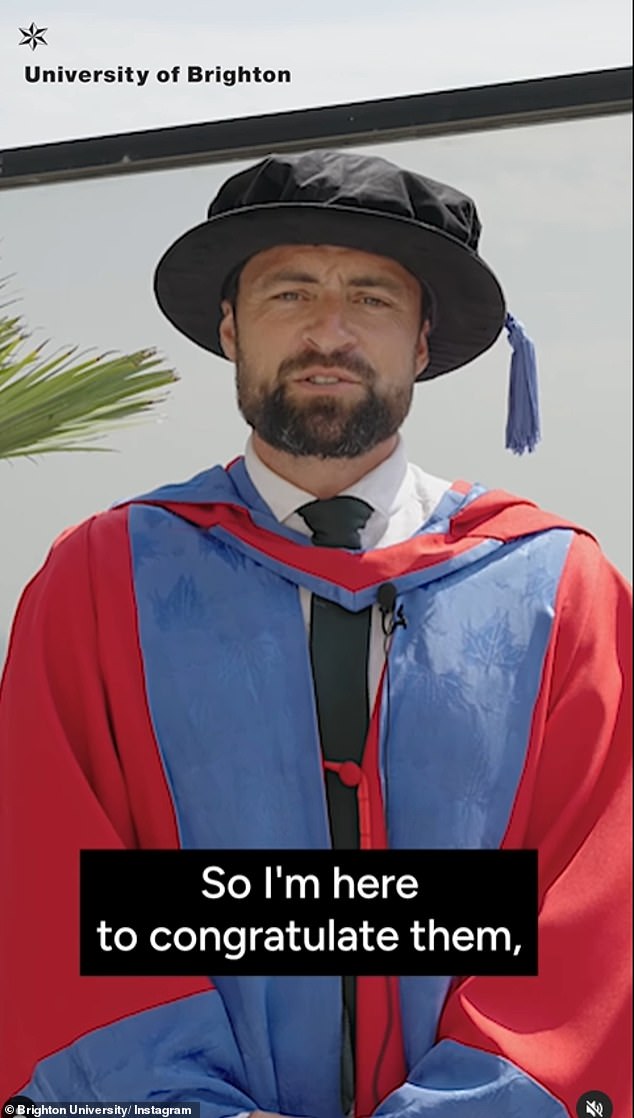 Russell was awarded the degree in recognition of his work to improve the lives of young people in Brighton & Hove