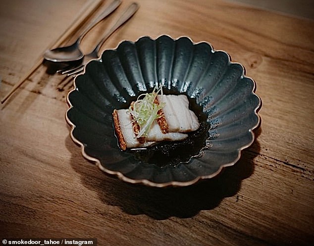 Burges' innovative cooking approach, which combines classic and modern methods, sees him harness the power of glowing coals to infuse dishes with a unique smoky flavour profile (Pictured: Porkbelly)