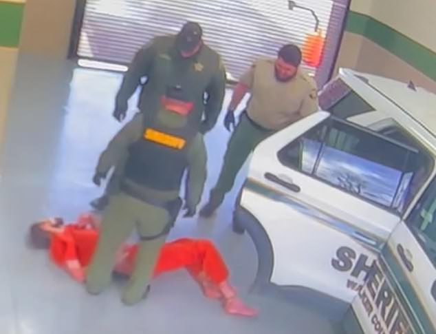 The video shows Mitchell being dragged and lifted into a patrol car before being taken to hospital, where he is later pronounced dead.