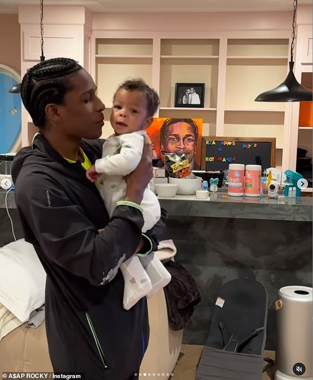 A$AP — real name Rakim Athelaston Mayers — showed off the furniture in a sweet post for Riot's first birthday, featuring photos of the toddler in his playroom