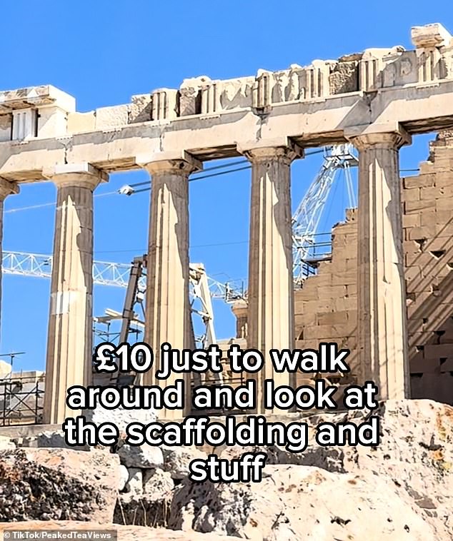 “What are you paying £10 for if you're just going to walk around and look at the scaffolding and stuff,” the TikToker said