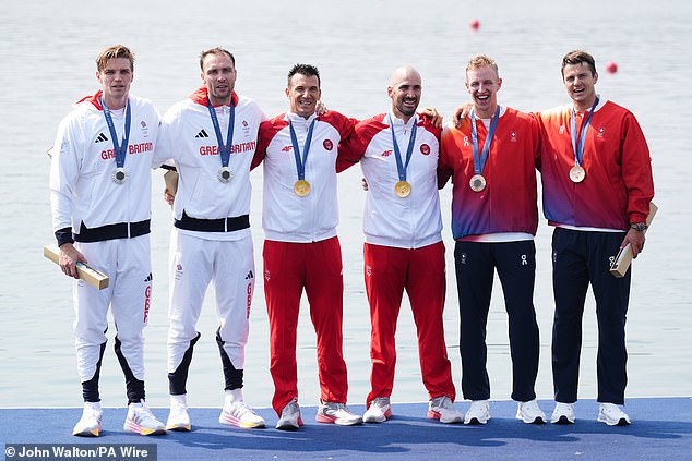 Switzerland (right) took third as George and Wynne-Griffith achieved their best Olympic result