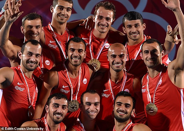 Of all the athletes in the 40 images, 82 percent depict men, while only 17 percent are women. Pictured: AI's representation of the Turkish team