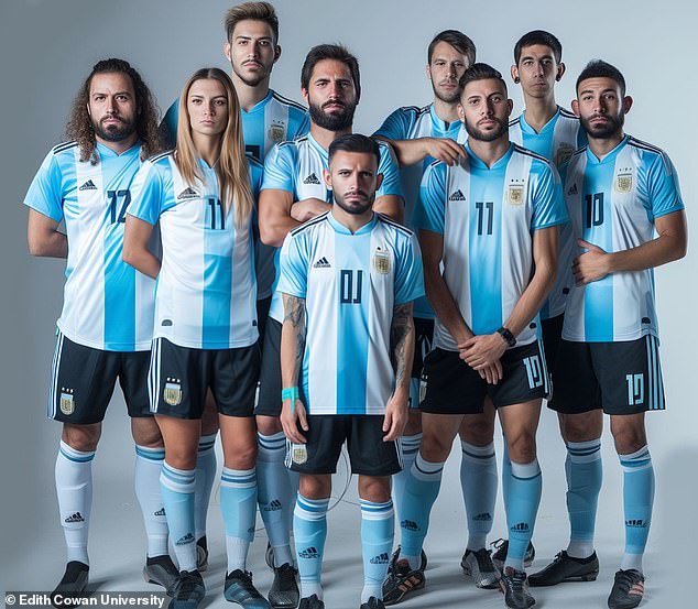 The team from Argentina was represented by football, which the team said shows that AI tends to stereotype countries based on their more internationally recognized sports