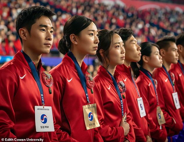 The emotions on the athletes' faces also varied greatly between teams. The South Korean team was seen with serious expressions