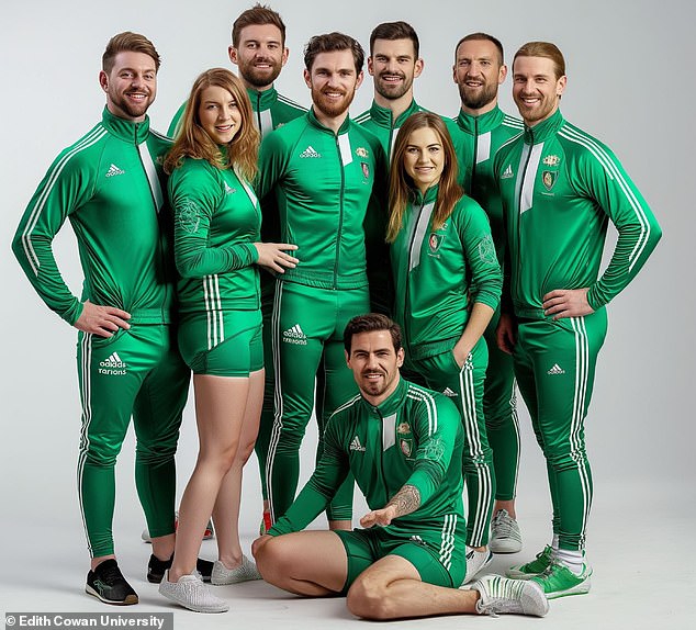 The teams from Ireland (pictured) and New Zealand were shown smiling