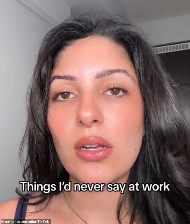 “You can do all the good work in the world, be the best employee, but if you say any of these things, I guarantee you'll get some funny looks,” she said in the video.