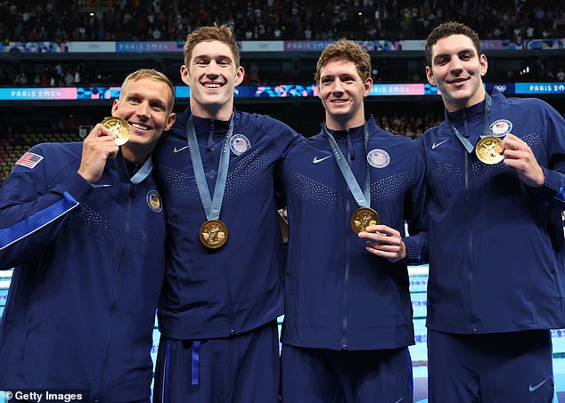 Dressel led Team USA to a gold medal in the men's 4x100 meter relay on Saturday