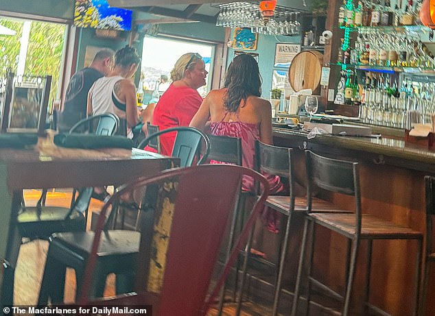 Naylor was spotted having lunch at Rumba in Hampton Bays this week