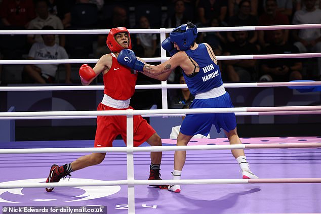 She defeated 23-year-old Hungarian Anna Luca Hamori after being the focus of attention over the past 48 hours since her first fight in Paris over claims she was a man.