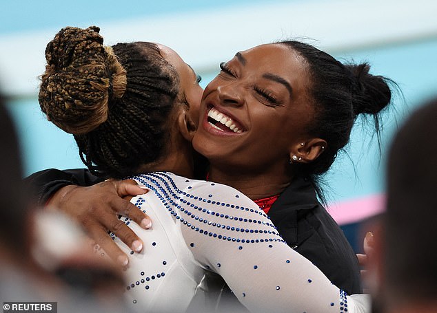 Biles narrowly defeated the Brazilian athlete to add another gold medal to her collection