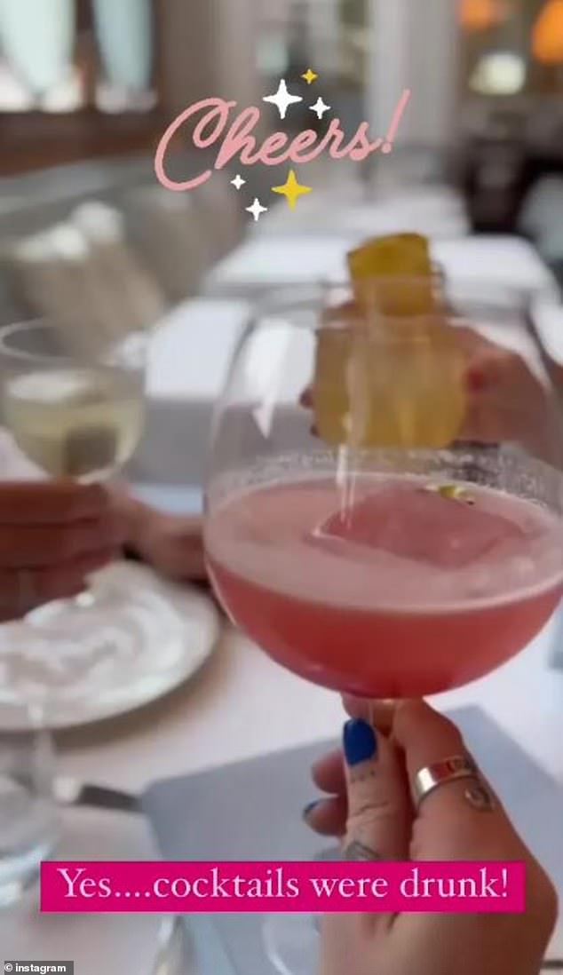 The girl group also shared a video of themselves cheering with their cocktail glasses. In the caption, they admit, 