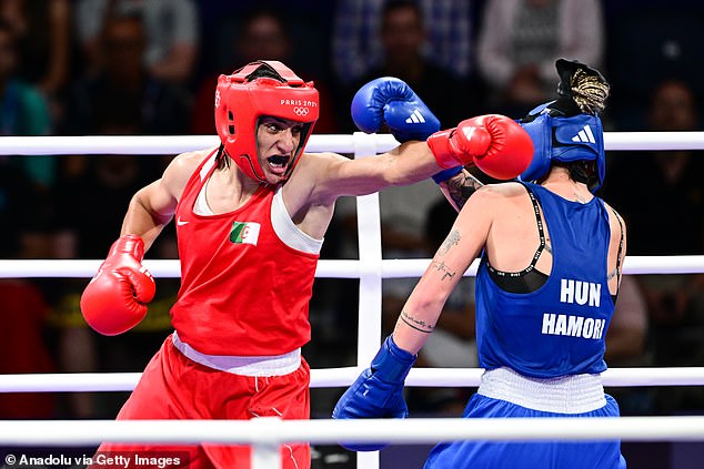 Khelif is just two medals away from gold after beating Anna Luca Hamori on Saturday