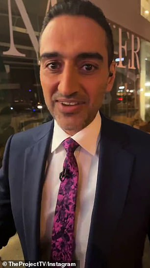 On Wednesday, viewers at home were left scratching their heads at 6:49 p.m. when the news show hosted by Waleed Aly, Sarah Harris and Sam Taunton suddenly disappeared from the screens during the commercial break. Pictured: Host Waleed Aly