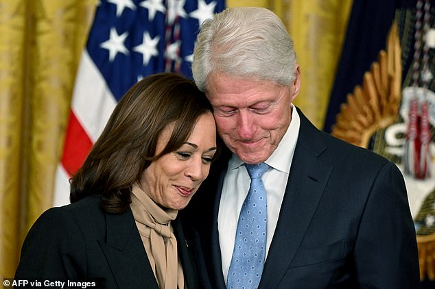 The Clintons strongly denied that they supported Harris to take over the reins for their daughter