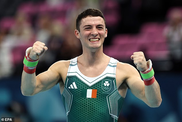 Ireland's Rhys McClenaghan won the gold medal, beating Whitlock in his very last Games