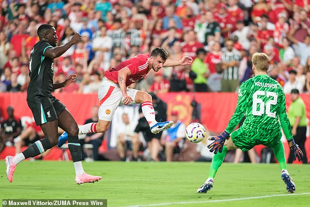 Mason Mount could have scored twice on a night that ended in defeat for United in America