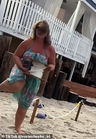 She tried to fence off the sand in front of her $6 million home with a rope