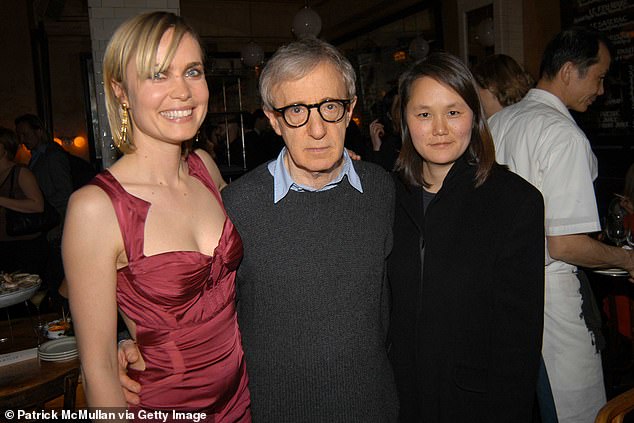 Mitchell also opened up to Stellar about working with controversial director Woody Allen on the 2004 film Melinda and Melinda. Radha, Woody and Soon-Yi Previn pictured