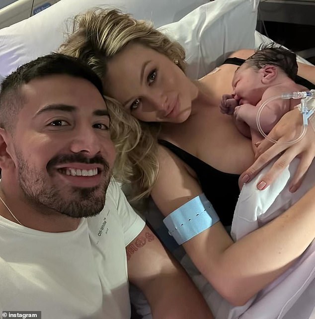 Simone confirmed she and Jono were expecting their first child together in October last year and welcomed Gia into the world on Easter Sunday, March 31, but split just nine weeks later.