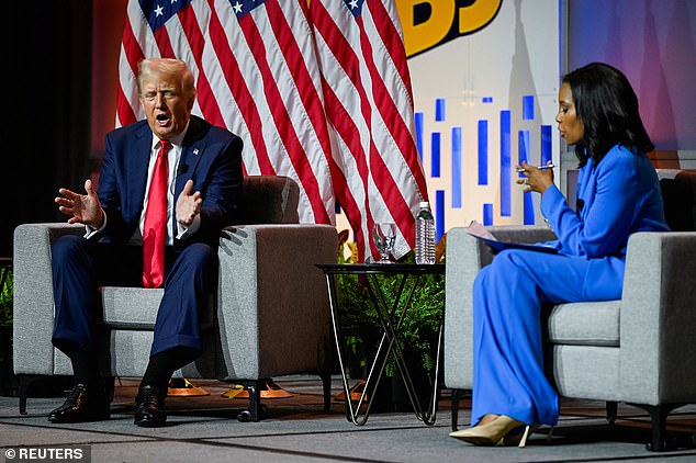 Trump said he 'didn't know' Harris was black and thought she was 'all Indian' at the National Association of Black Journalists in Chicago