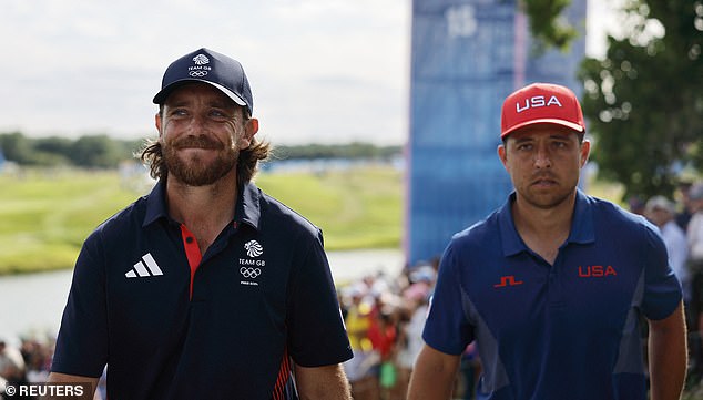 The British golfer (left) moved within one stroke of the leader by shooting a 69 on Saturday