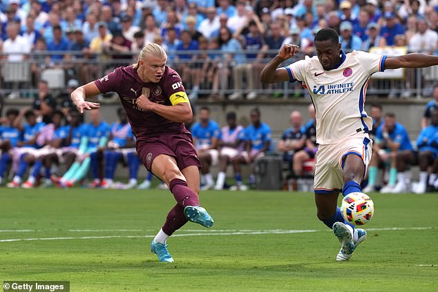 Erling Haaland helped himself to a hat-trick after mistakes from the Chelsea defender in Ohio