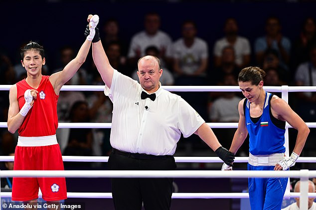 Taiwan's Lin Yu-Ting defeated Bulgaria's Svetlanak Staneva in the quarterfinals of the women's 57kg category