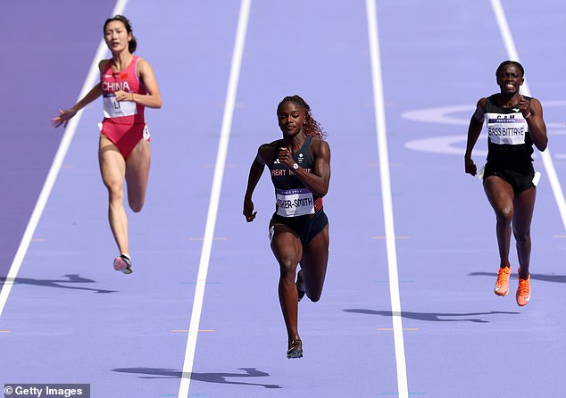 The British sprinter admitted she ran 'angry' during Sunday's 200m heat at the Olympic Games