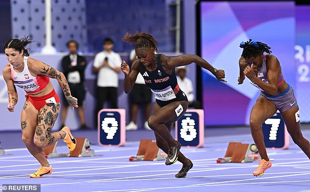 Asher-Smith was not at her best as she finished fifth in the 100m sprint semi-final in Paris