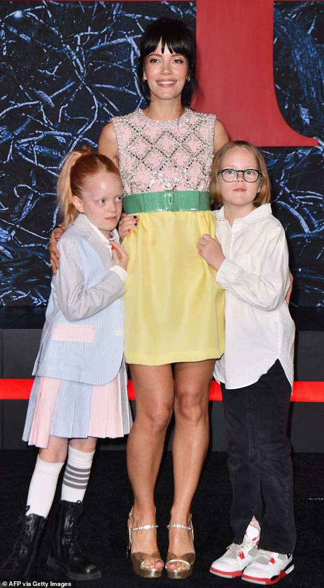 Lily with her children, Marnie Rose Cooper, 12 (pictured left), and Ethel Cooper, 11 (pictured right)