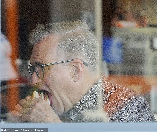 Carey was spotted enjoying a sandwich at iconic Tinseltown restaurant Swingers in Hollywood