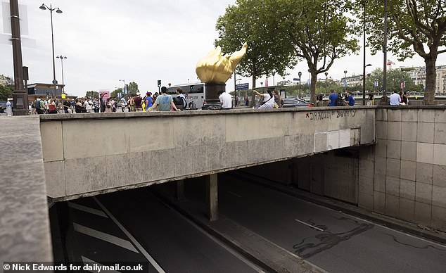 The Flame of Liberty on the Pont de l'Alma in Paris is located above the tunnel where Diana died on August 31, 1997