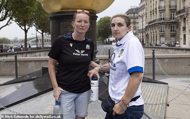 Kathy Rapley, 43, and her wife Neysha, 33, travelled from Aberdeen to Paris for the Olympics and made a detour to remember Diana at the spot where she died