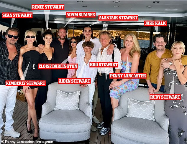 Former Loose Women panellist Penny recently shared a rare photo of the blended family as they posed on a luxury yacht